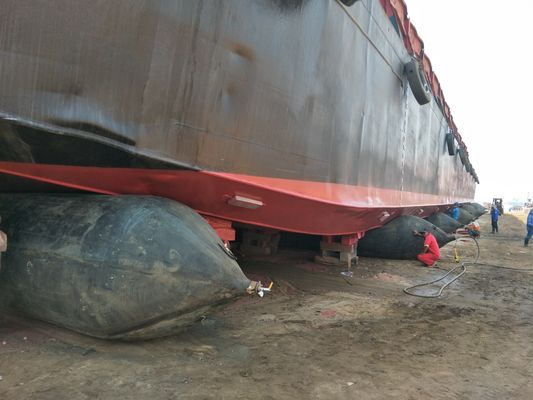 Airbag karet laut yang dapat disesuaikan untuk peluncuran dan angkat kapal