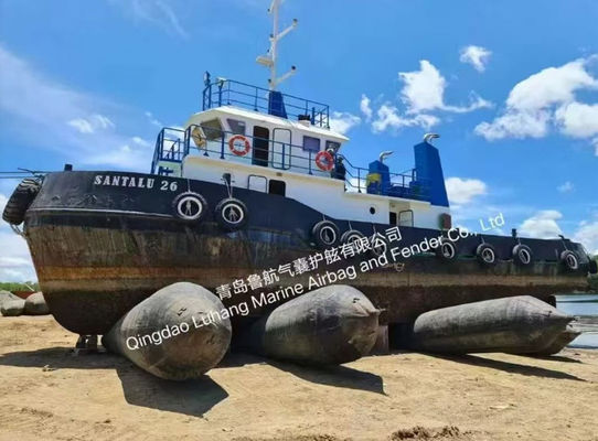 Peluncuran Kapal dan Angkat Airbag Karet Inflatable Marinir